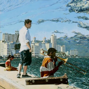 Havana Libre. Acrylique sur toile sablée. HERVE BERNARD